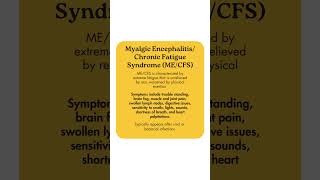 Myalgic Encephalitis Chronic Fatigue Syndrome [upl. by Itagaki]