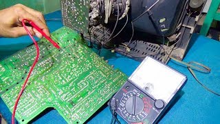 How To Repair Power Problem Of CRT Color Television Part 5  Bengali Tutorial [upl. by Akimet281]