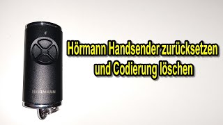 Hörmann Handsender zurücksetzen – Handsender Codierung löschen – Hörmann Handsender Reset [upl. by Eisenstark]