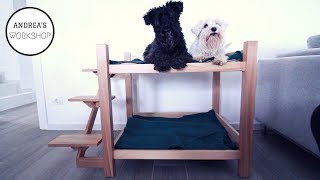 Cómo hacer  Litera para Perros con Escaleras Flotantes [upl. by Schnapp]