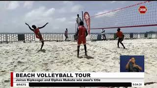 Jairus Kipkosgei and Elphas Makuto win the Homologated Beach Volleyball tour [upl. by Haag681]