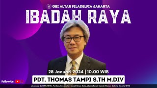 Ibadah GBI Altar F Jakarta 28012024 Jangan Jatuh Kedalam PencobaanPdt Thomas Tampi MDiv [upl. by Vita450]