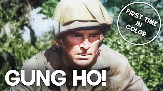 Gung Ho  COLORIZED  Randolph Scott  Classic Movie [upl. by Dowski673]