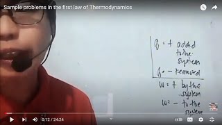 Sample problems in the first law of Thermodynamics [upl. by Whatley]