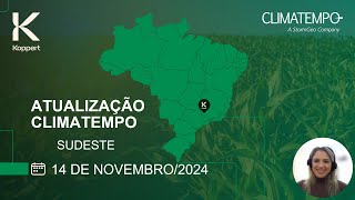 Previsão do tempo Sudeste  141124  Koppert amp Climatempo [upl. by Emyam]