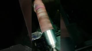 PARALLEL LATH REDUCING PIPES SIZE WHILE MAKING THEM CYLINDRICAL TURNING STRAIGHT [upl. by Annaitat]