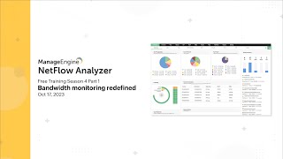 Bandwidth monitoring redefined  NetFlow Analyzer Free Training Season 4 Part 1 GMT 2023 [upl. by Fabrianna]