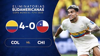 COLOMBIA vs CHILE 40  RESUMEN  ELIMINATORIAS SUDAMERICANAS  FECHA 10 [upl. by Ataymik]