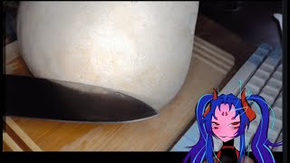 【ASMR】Peeling and cutting a huge foraged puffball mushroom Soft talking You might see a bug [upl. by Latham]