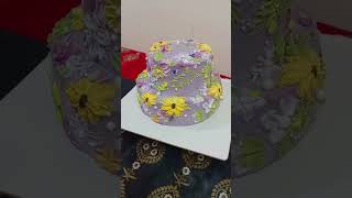 Palette knife painted cake [upl. by Vevina598]