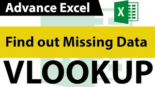 Advance Excel  find out missing data  Vlookup  how to find missing data in excel using vlookup [upl. by Woll]