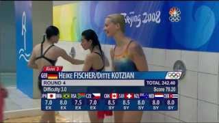 2008 Olympics  Womens Synchro 3 m Springboard Finals [upl. by Ydnerb]