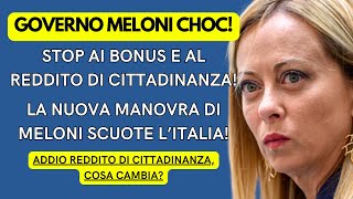 Meloni Dice BASTA ai Bonus Lâ€™Italia Cambia Rotta per Sempre [upl. by Yelik]