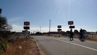 Railway Crossing Watco Australia train Yangebup Western Australia [upl. by Nynahs]