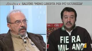 Salvini vs Vauro quotSei come Alfano non mi interessiquot [upl. by Heuser105]