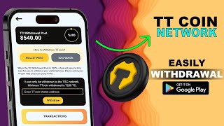 💵How To Use TT Coin Network 2024  How To Withdrawal In TT Coin Network [upl. by Herrod]