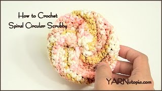 How to Crochet a Spiral Circular Scrubby [upl. by Primaveras]