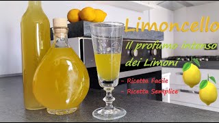 SE HAI DEI LIMONI QUESTA E LA RICETTA FACILE DEL LIMONCELLO FATTO IN CASA 🍋🍋 [upl. by Jael]