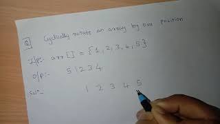 Cyclically Rotate an array by one  GFG solution  DSA [upl. by Anestassia658]