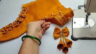 पहली बार इतना खूबसूरत और आसान ब्लाउज डिजाइन बनाना सीखे  blouse design cutting stitching [upl. by Crofoot]