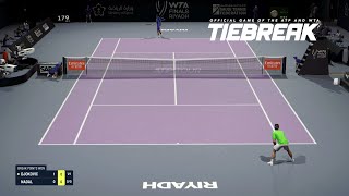 TIEBREAK  Novak Djokovic Vs Rafael Nadal I Riyadh Arena I TIEBREAKER PS5 [upl. by Aicilav]