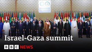 IsraelGaza war summit in Saudi Arabia  BBC News [upl. by Kristan]