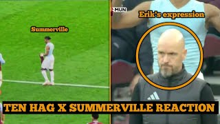 Erik Ten Hags Reaction To Summervilles Goal Against Manchester United [upl. by Lunna396]