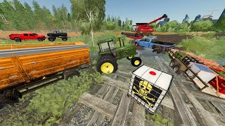 Harvesting in Mud Before Next Big Storm  Farming Simulator 22 [upl. by Laniger494]