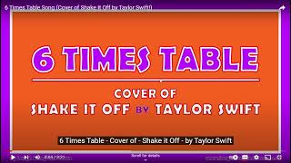 6 Times Table Song Cover of Shake It Off by Taylor Swift [upl. by Eirual]