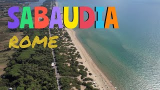 LUNGOMARE DI SABAUDIA Top beaches near Rome Drone 4K [upl. by Alyaj]