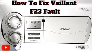 Day In My Life as A Plumber How to fix Vaillant boiler F23 Fault [upl. by Ennovi]