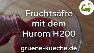 Hurom H200 Slow Juicer  Entsaften von Obst und Wurzelknollen Teil 36 [upl. by Ahsienel609]