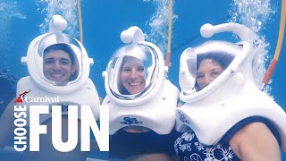 Sea Trek Helmet Diving amp Snorkeling in St Maarten  Carnival Shore Excursions  Carnival Cruise Line [upl. by Lynnelle]