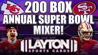 The Layton Sports Cards Super Bowl LVIII 200 Box Football Mixer Extravaganza [upl. by Tnirb]