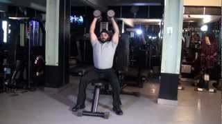 SHOULDERSDELTS FRONT  Seated Overhead Lateral Raises [upl. by Hassett]