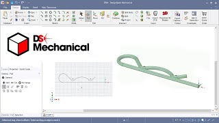 DesignSpark Mechanical 1 Direct Modeling Sweeping Cotter Pin [upl. by Ahmar468]