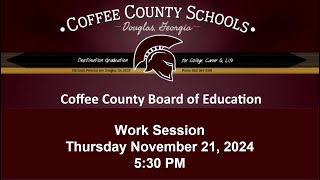 CCBOE Work Session Nov 21 2024 [upl. by Walliw673]