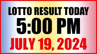 Lotto Result Today 5pm July 19 2024 Swertres Ez2 Pcso [upl. by Robbins]