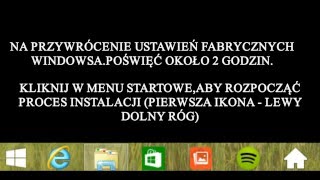 Jak przywrócić ustawienia fabryczne w twoim laptopie  Windows 81 [upl. by Eniger]