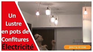 DÉCORATION FAIRE UN LUSTRE DESIGN AVEC DES POTS DE CONFITURE [upl. by Annadroj675]