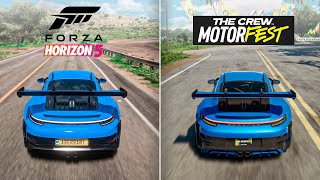 FORZA HORIZON 5 vs THE CREW MOTORFEST 🧐 Mise à Jour Porsche GT3 RS 😍 [upl. by Idaline]