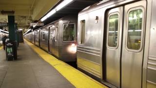 MTA NYC Subway R68 amp R68A trains coupling at Church Ave [upl. by Bopp]