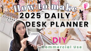 DIY How to make a 2025 Daily Desk Planner  Tutorial [upl. by Sexton]