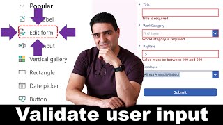 How to validate power apps edit form before submit [upl. by Leno]