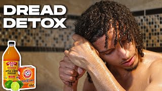 My First Dreadlock Detox  How To Wash Dreadlocks [upl. by Ahsinaw977]