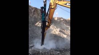 ProDrill Excavator Mounted Rock Drills  HC20 drifter from Montaburert Incrediable drilling speed [upl. by Omsare]