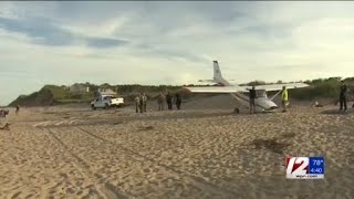 Small plane lands on a Cape Cod beach [upl. by Lorre]