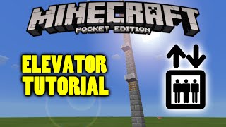 Elevator in Minecraft PE TUTORIAL  Tips amp Tricks  MCPE Redstone [upl. by Oderfodog]