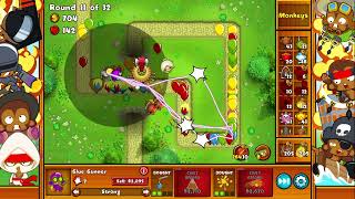 Lets Play Bloons Monkey City ZOMG Cash Starve Very Hard Short Loop Grass Map No Commentary 1618 [upl. by Margret98]