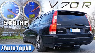 566HP Volvo V70R BIG TURBO 100200 amp INSANE SOUND by AutoTopNL [upl. by Atsilac189]